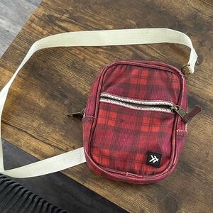 Thread & Supply Red Plaid Crossbody Bag